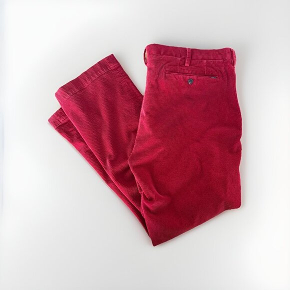 Polo Ralph Lauren Whitman Corduroy Trousers Mens 40X32 Classic Fit Red Old Money - Picture 1 of 16
